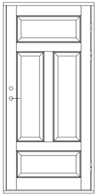 Tradition EY9 - Utsida/insida halvfransk profil/frisade speglar